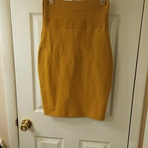 BURNT GOLD LOVE UNIVERSITY PENCIL SKIRT